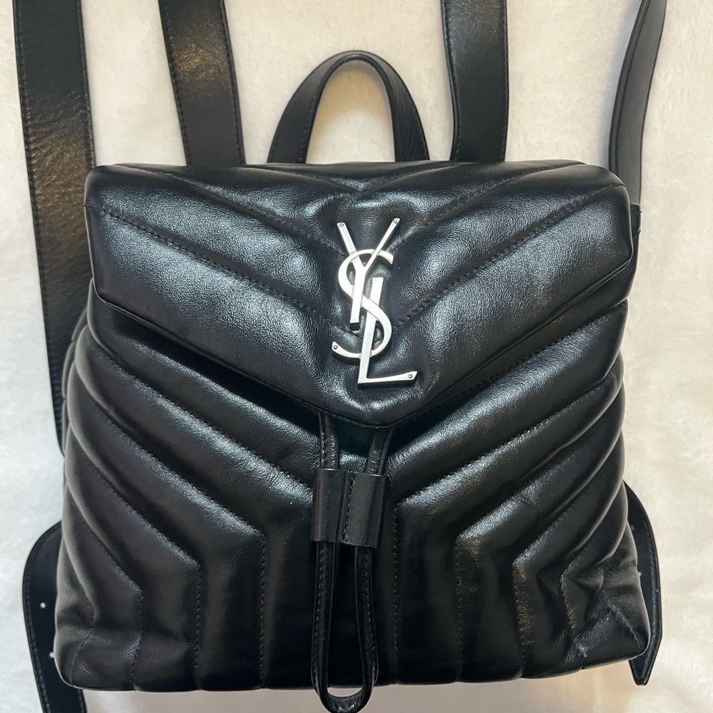 Saint Laurent small loulou quilted backpack - Picture 2 of 14
